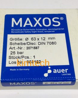 กระจกทนความร้อน maxos disc sight glass DIA 63 mm x THK 12 mm