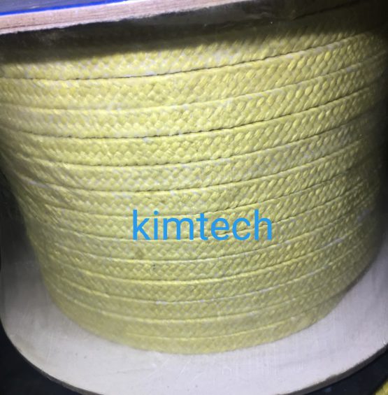 ปะเก็นเชือกเคฟล่าร์เคลือบเทฟล่อน ptfe impregnated aramid fiber packing