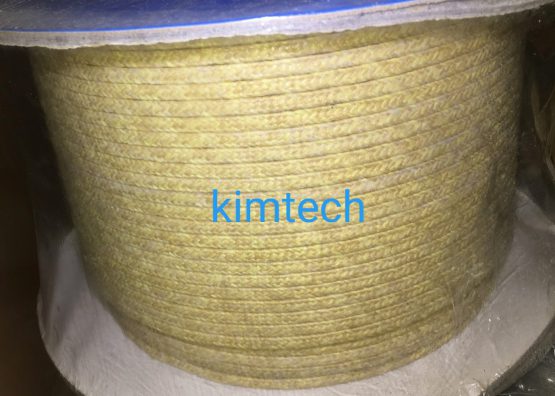 ปะเก็นเชือกเคฟล่าร์เคลือบเทฟล่อน ptfe impregnated aramid fiber packing