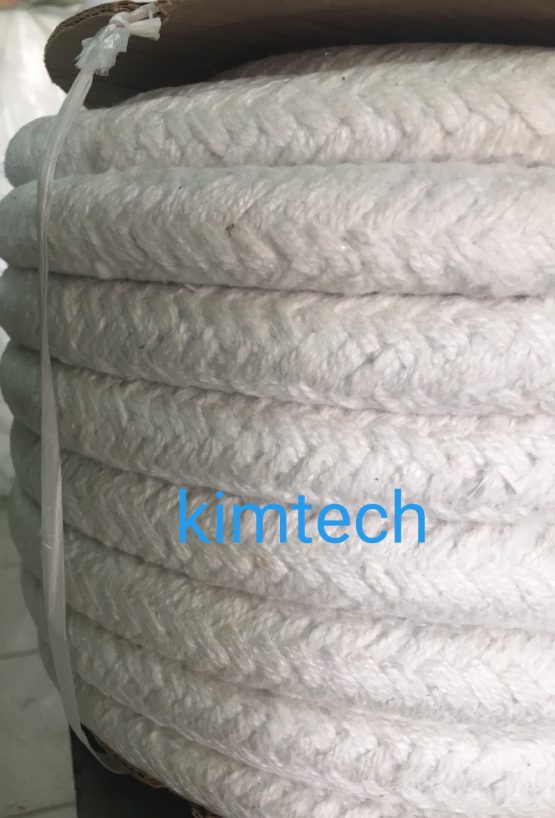 ปะเก็นเชือกเซรามิกไฟเบอร์ถักกลม ceramic fiber round braided rope