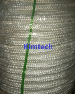 ปะเก็นเชือกใยแก้วถักกลม glass fiber round braided rope เป็นเชือกทนความร้อน เชือกทนไฟ ใช้เป็นซีลประตูเตาเผา ทนความร้อนสูง